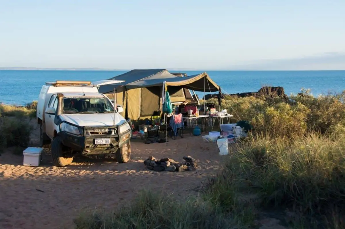 Camper trailer at Cleaverville