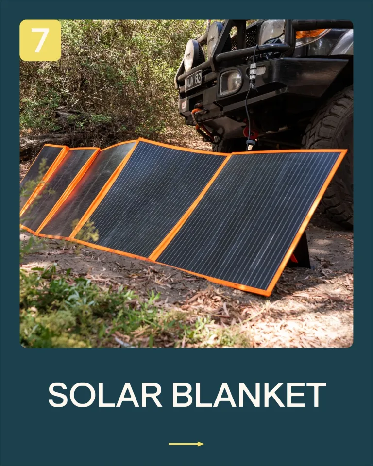 a solar blanket spread out in the sun