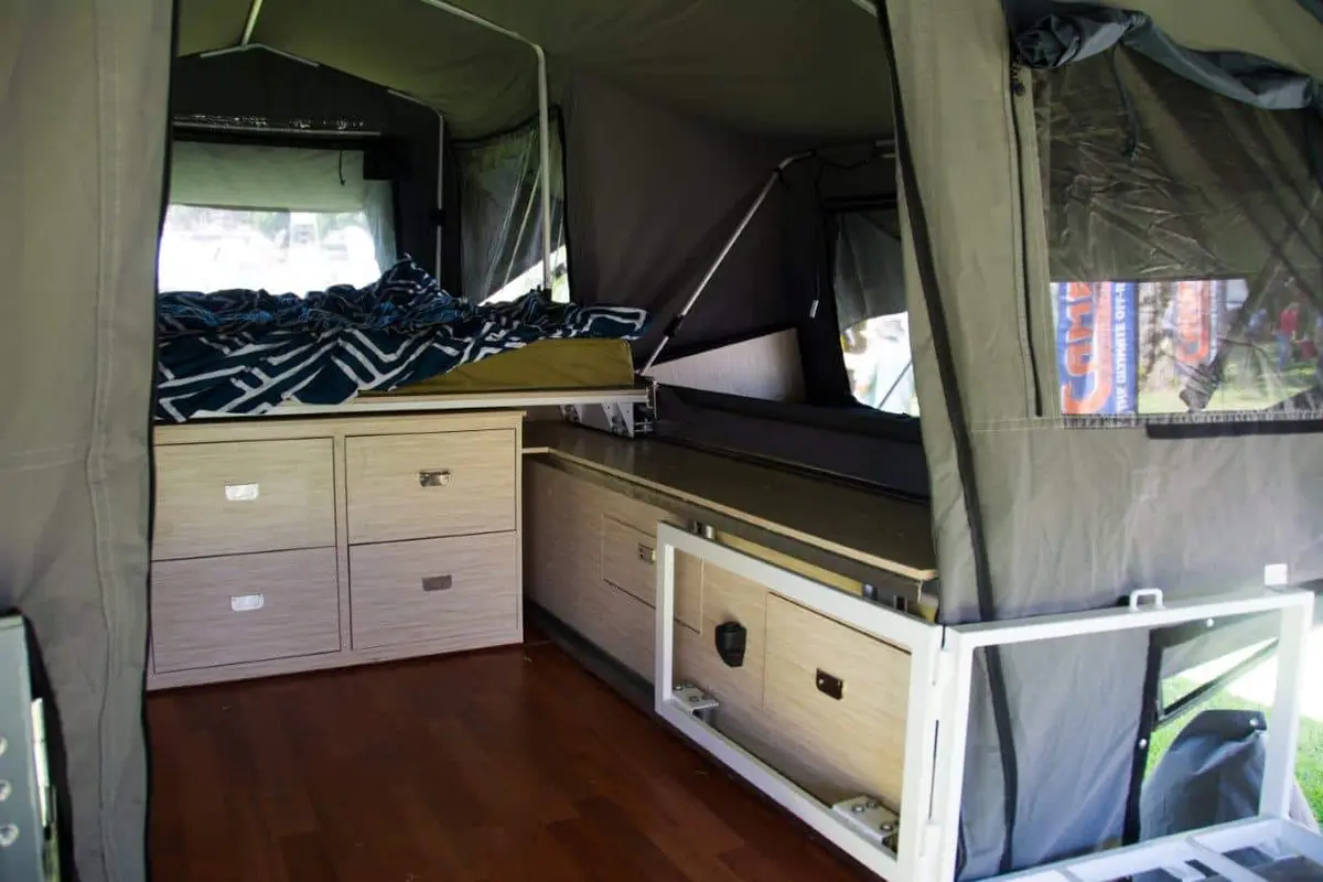 Camper trailer inside