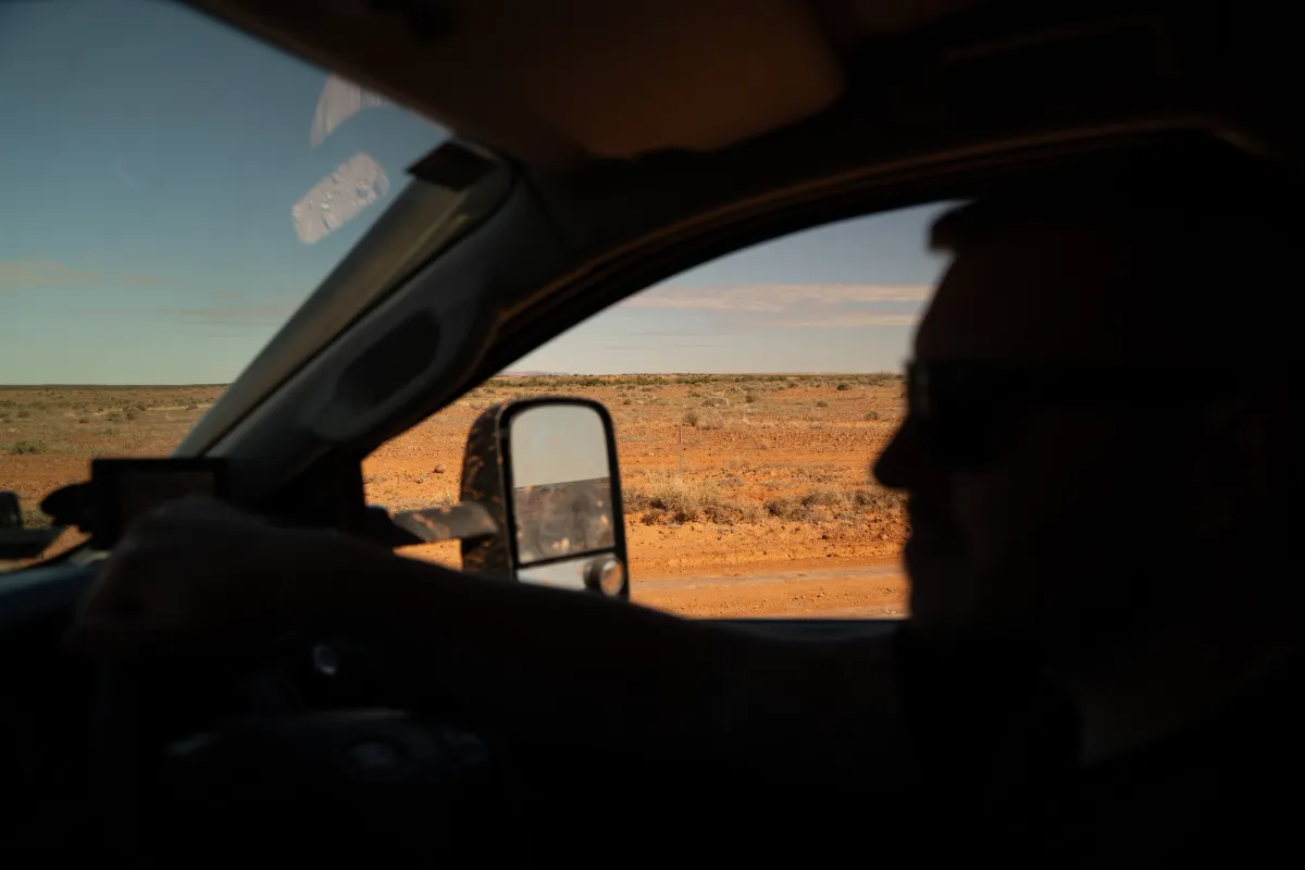 a man driving a 4x4 ute
