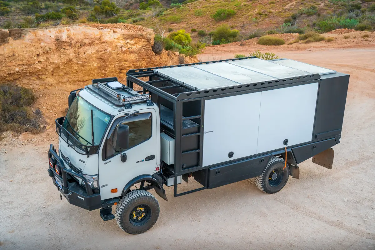 Starlink mounted on a 4X4 Hino truck