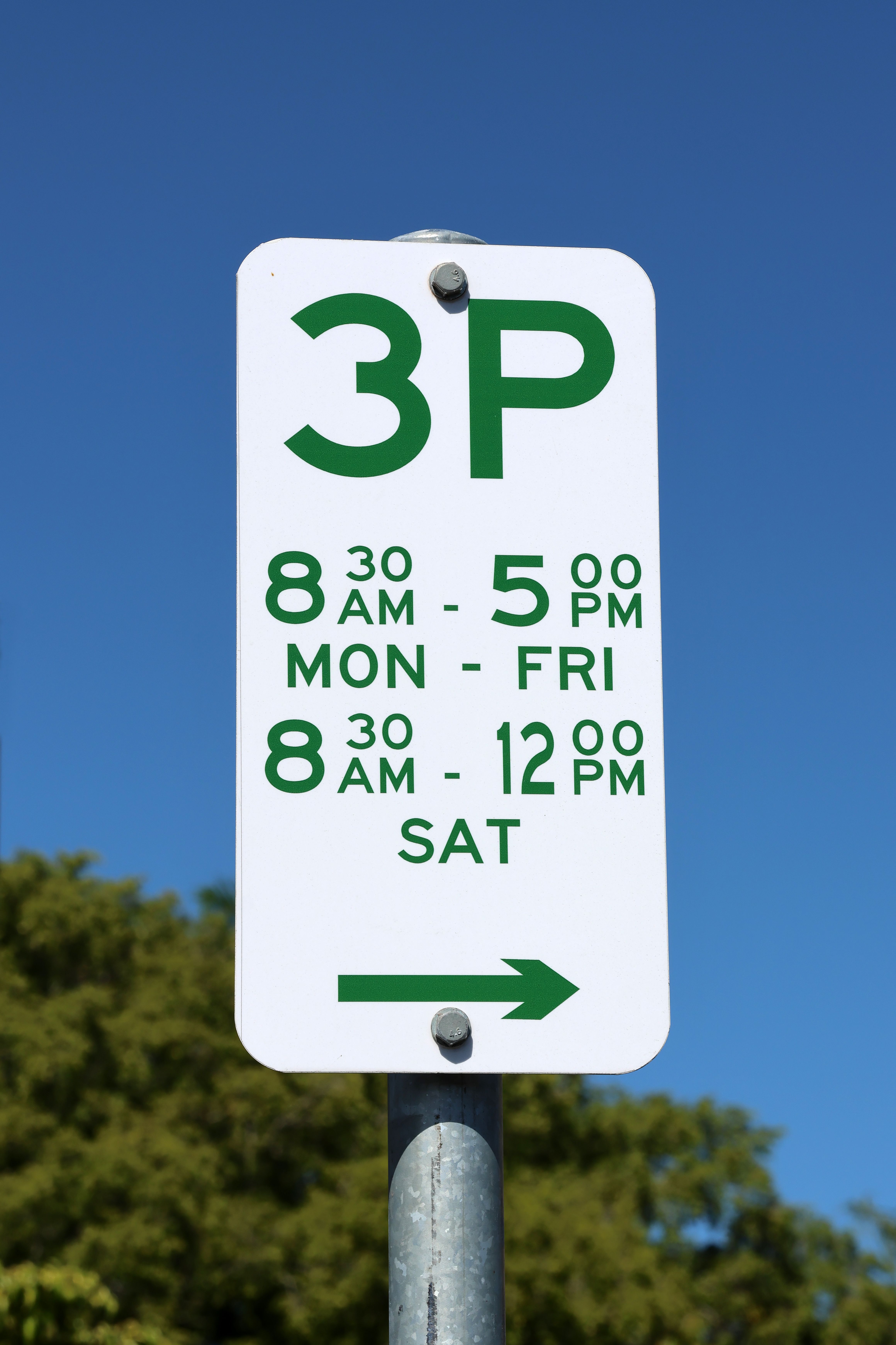 A parking sign in Australia