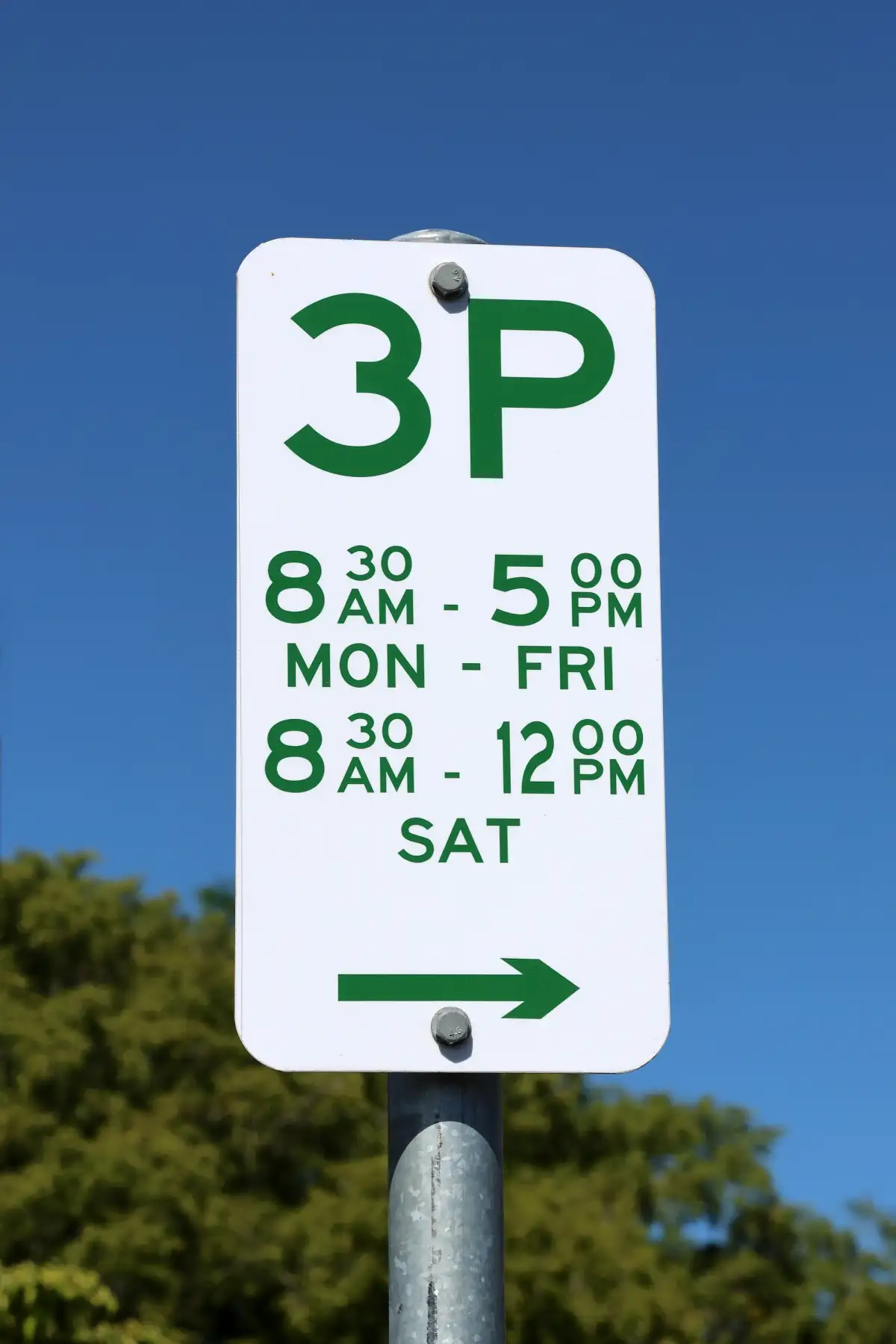 A parking sign in Australia