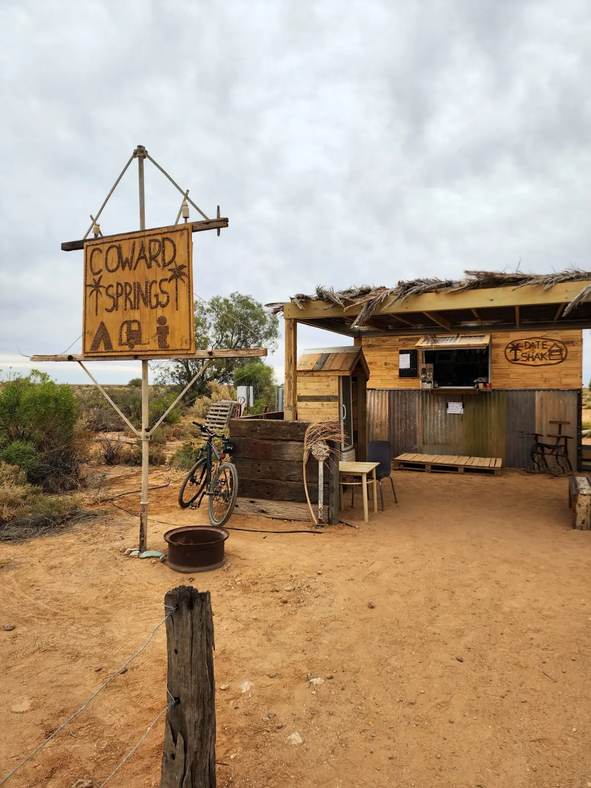 coward springs hut and fresh dates