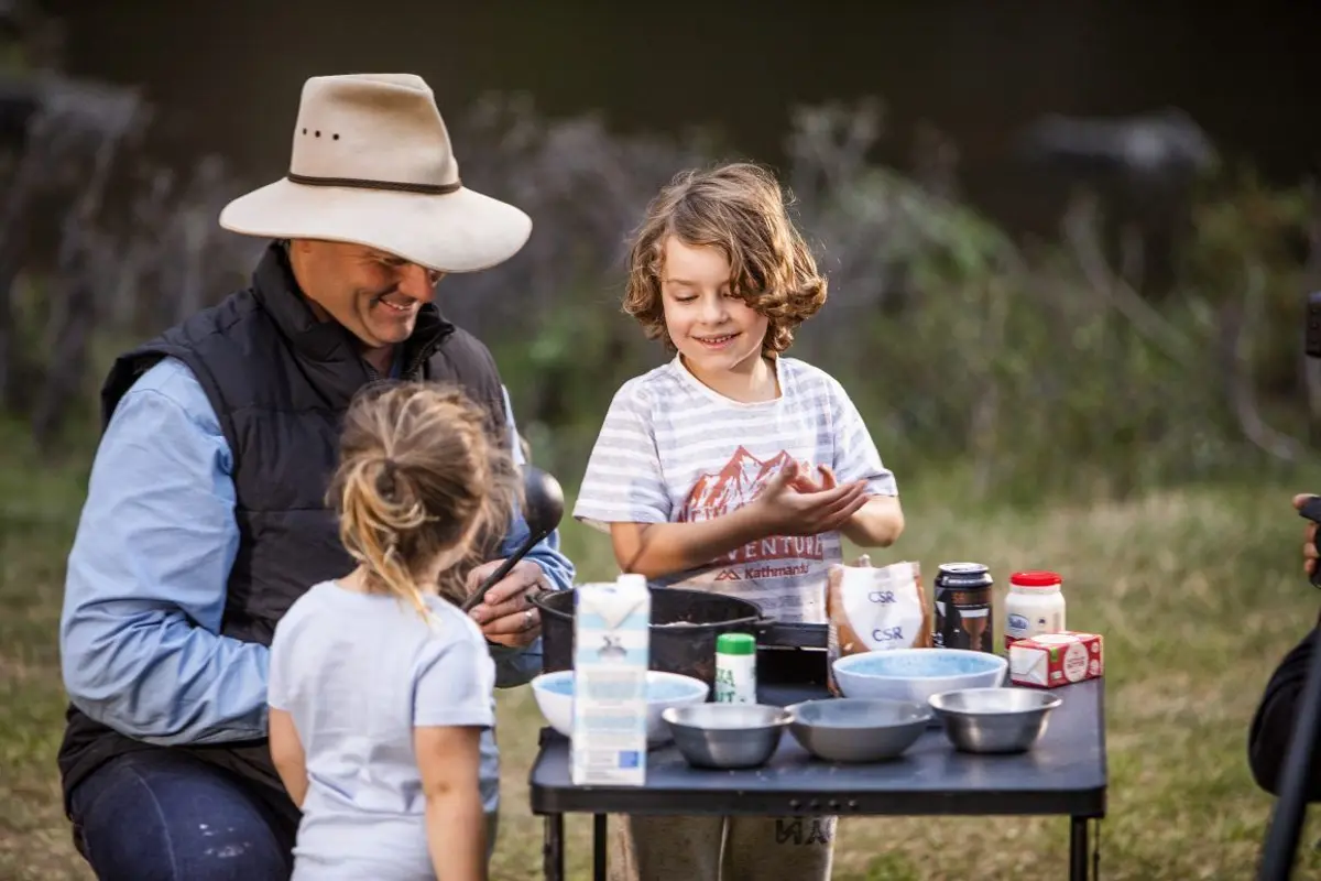 Pat cooking with kids