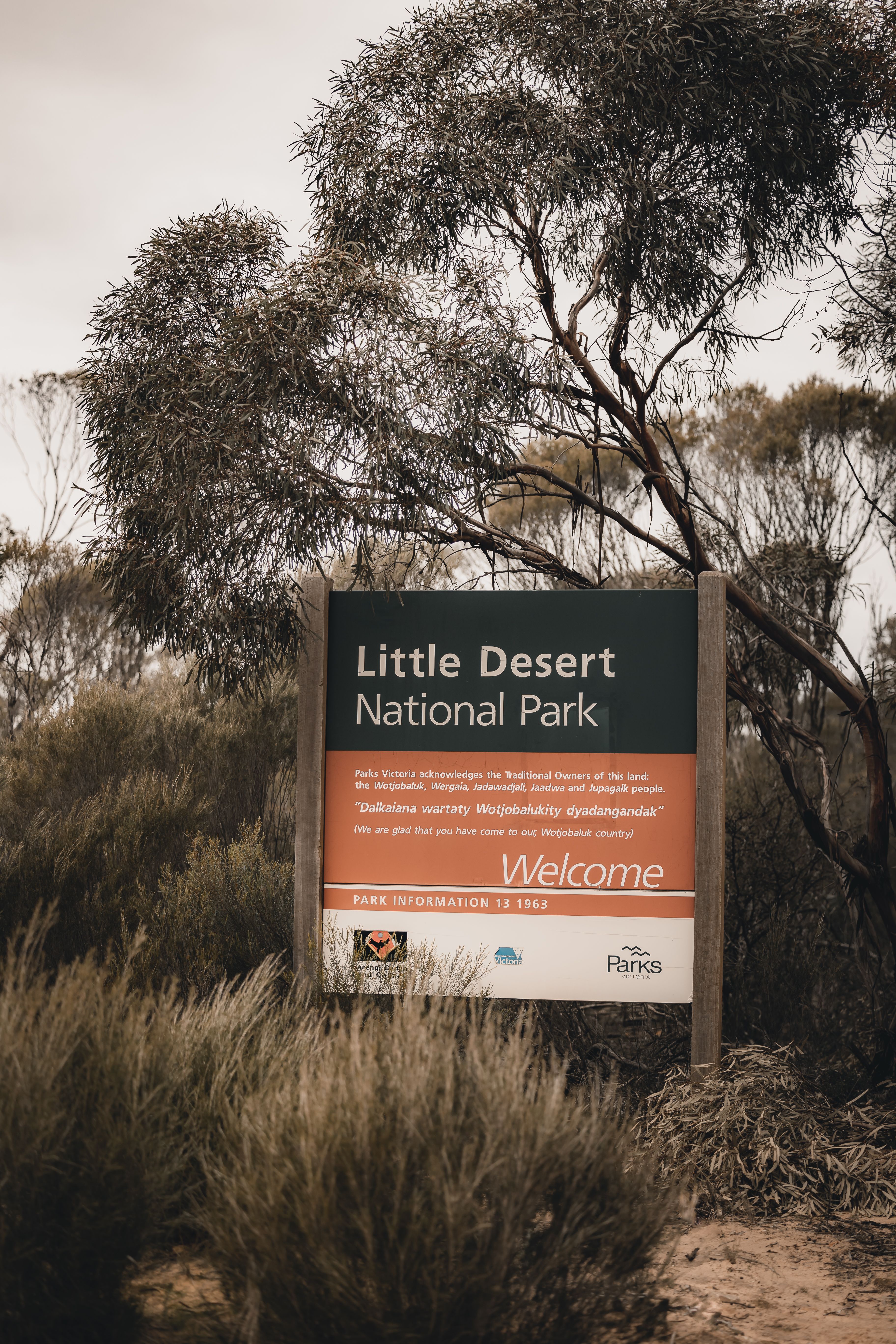 A sign for Little Desert National Park