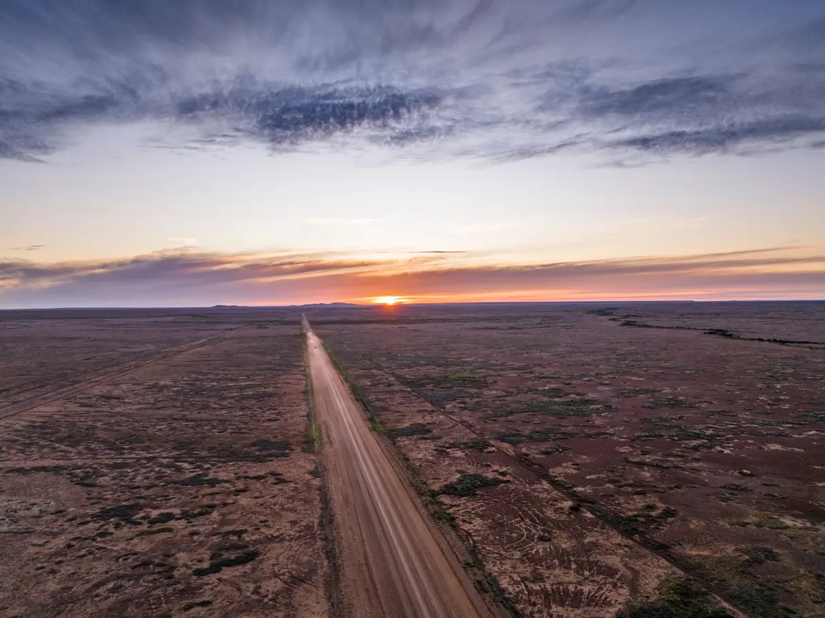 outback sunset oodnadatta track