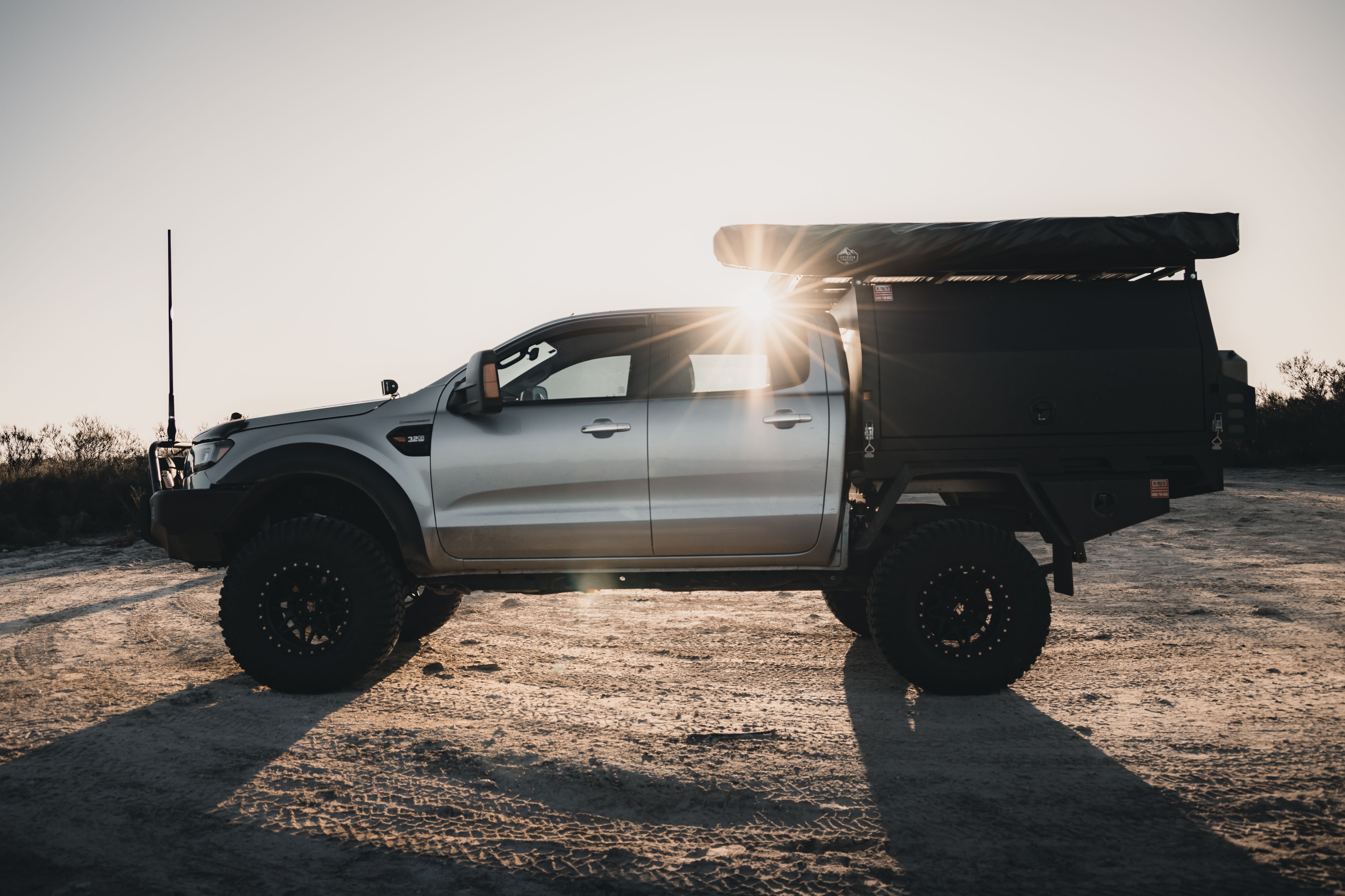 A modified 4X4 Ford Ranger in Australia