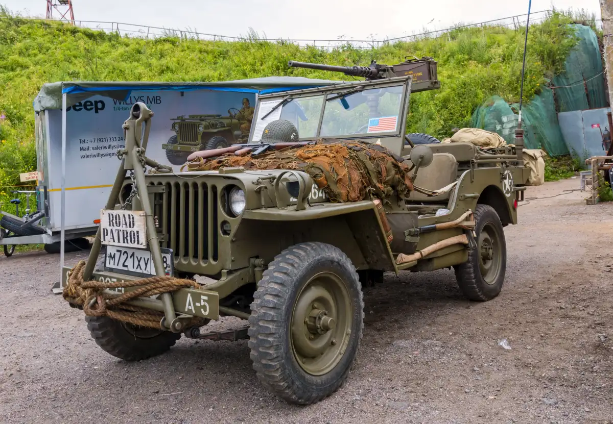 A US Army issued Jeep 4WD