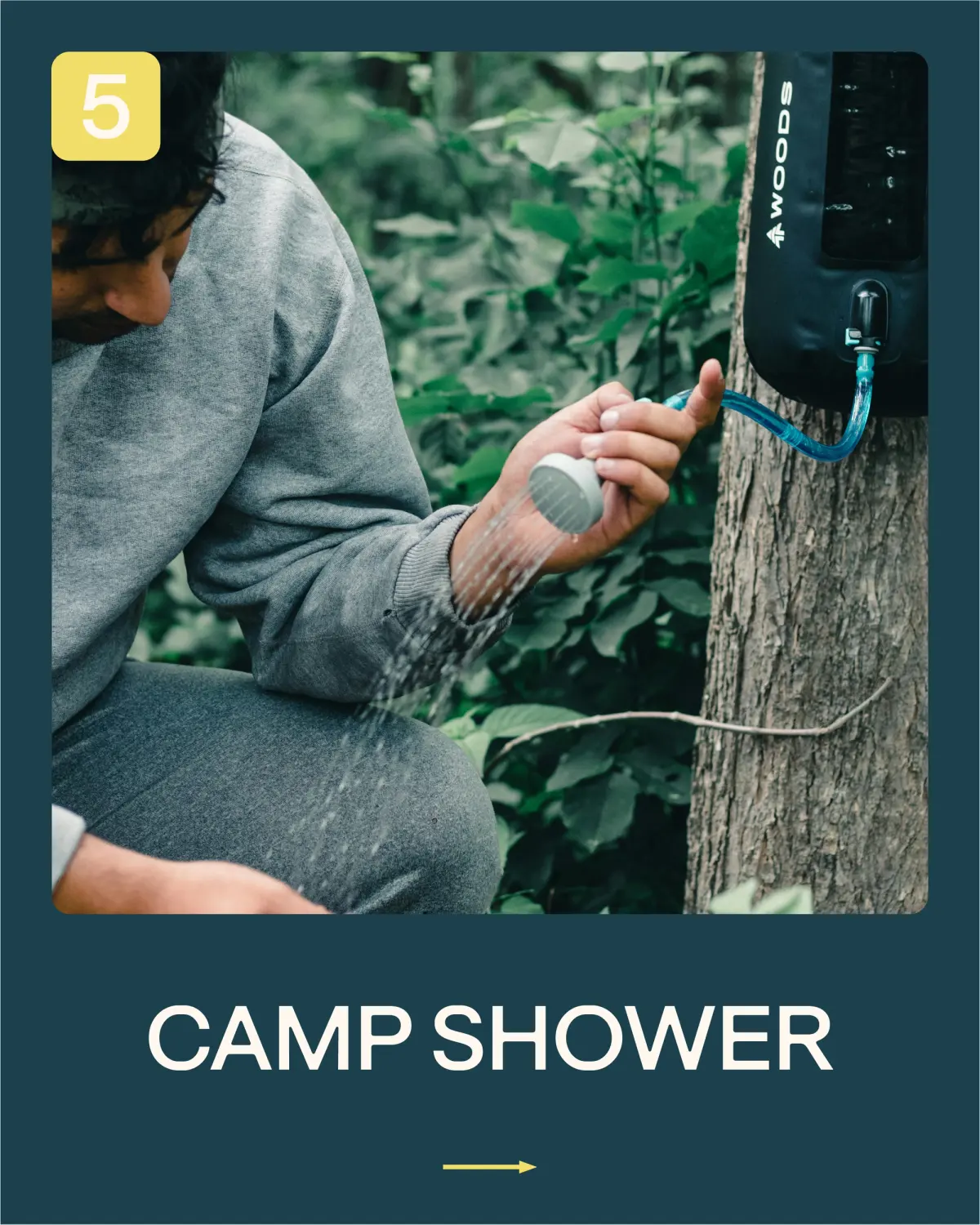 a portable camp shower