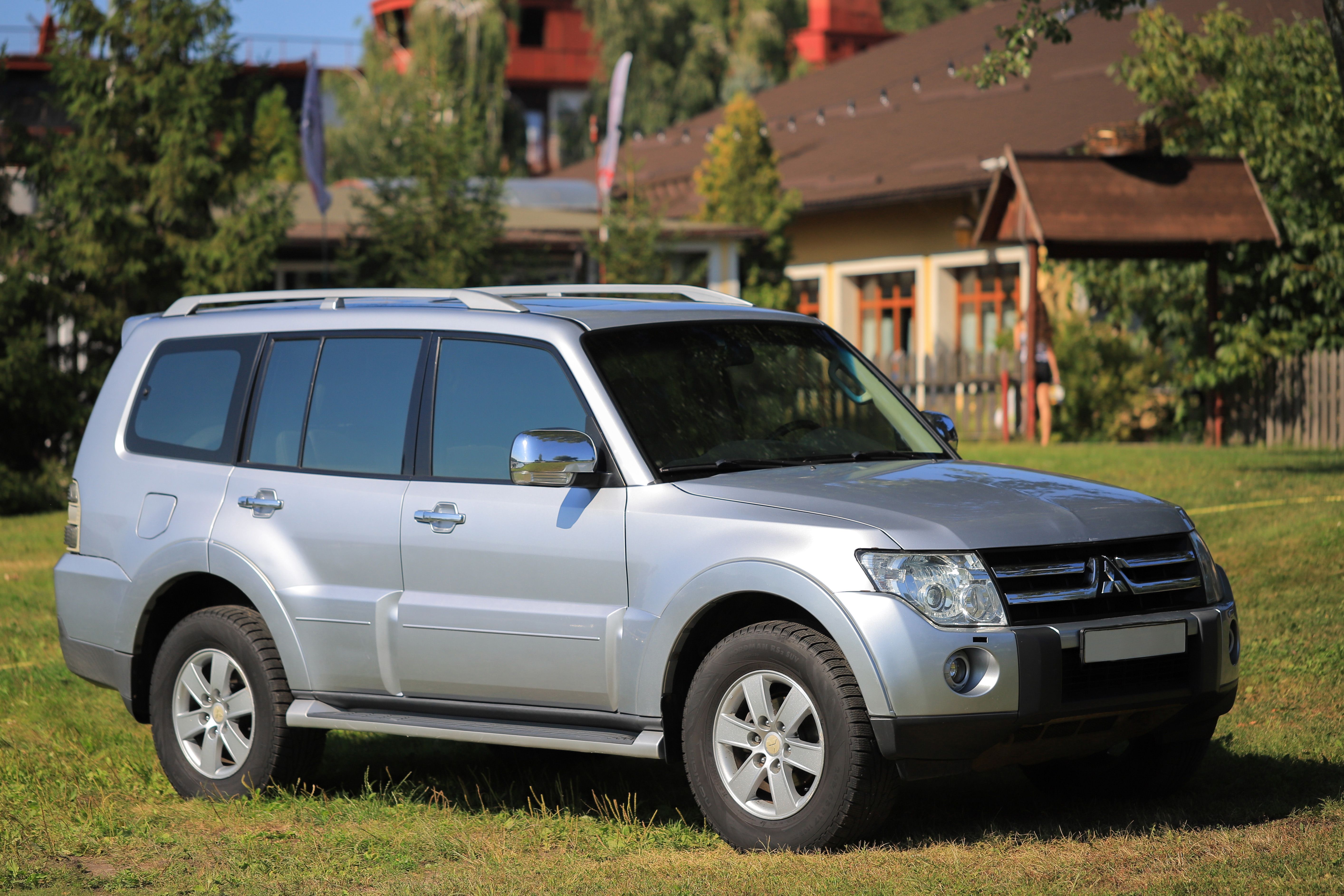 Mitusbishi Pajero on grass