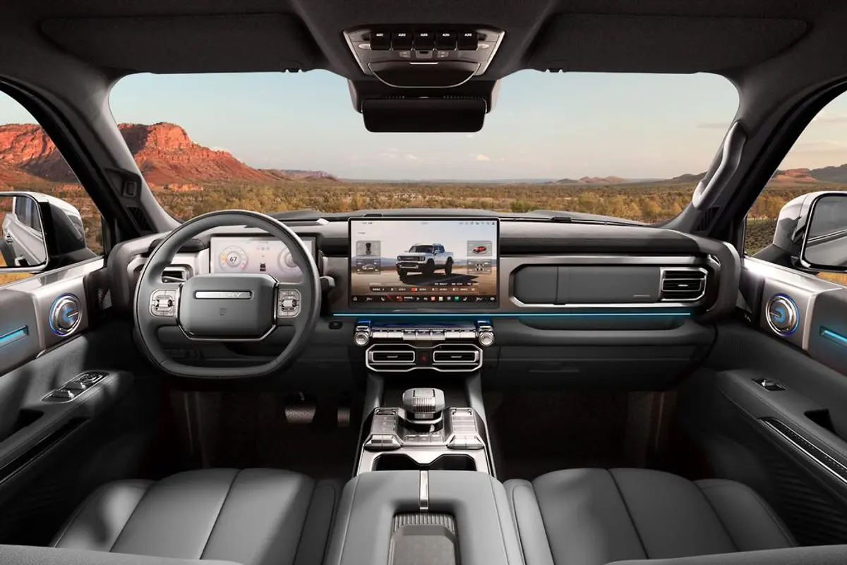 A view from inside the cabin of the new Chery Stockman ute
