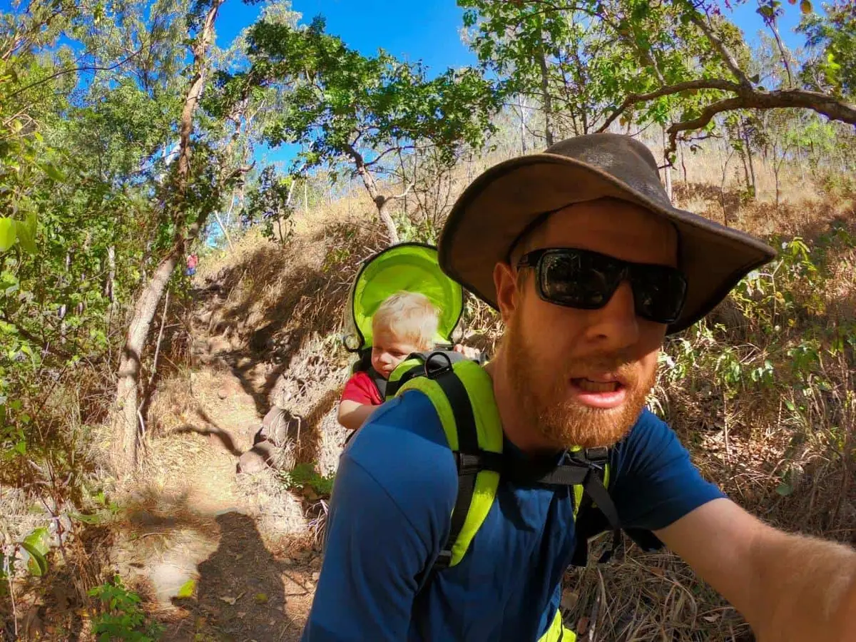 Taking Oliver hiking