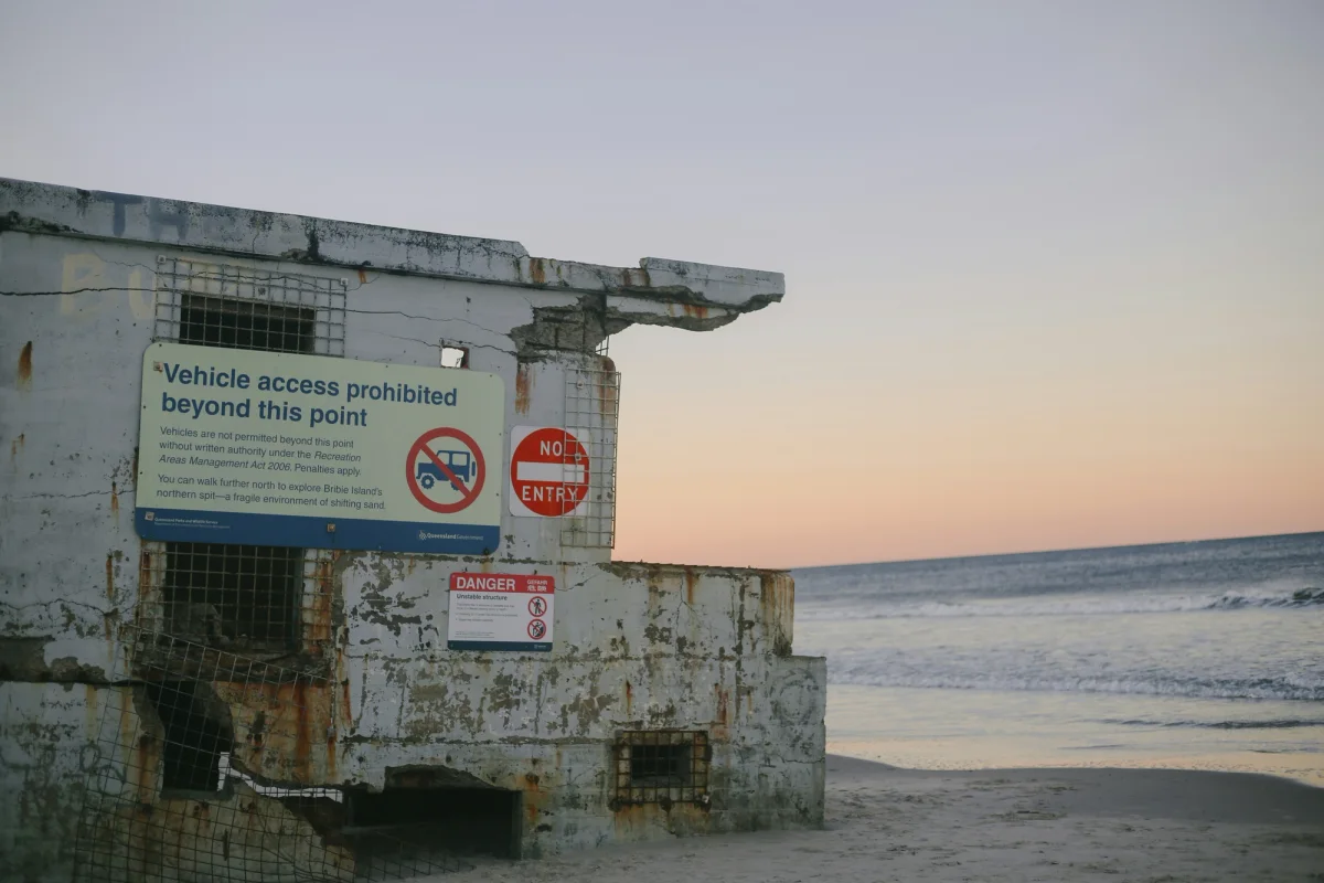 A WWII bunker ruin on Bribie Island, QLD