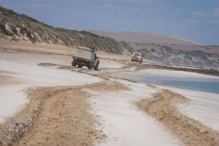 moreton island 4wd driving on beach
