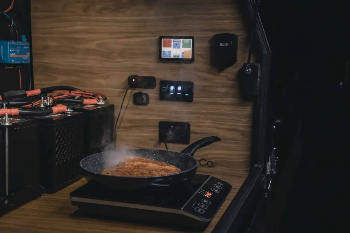12V system with induction cooktop