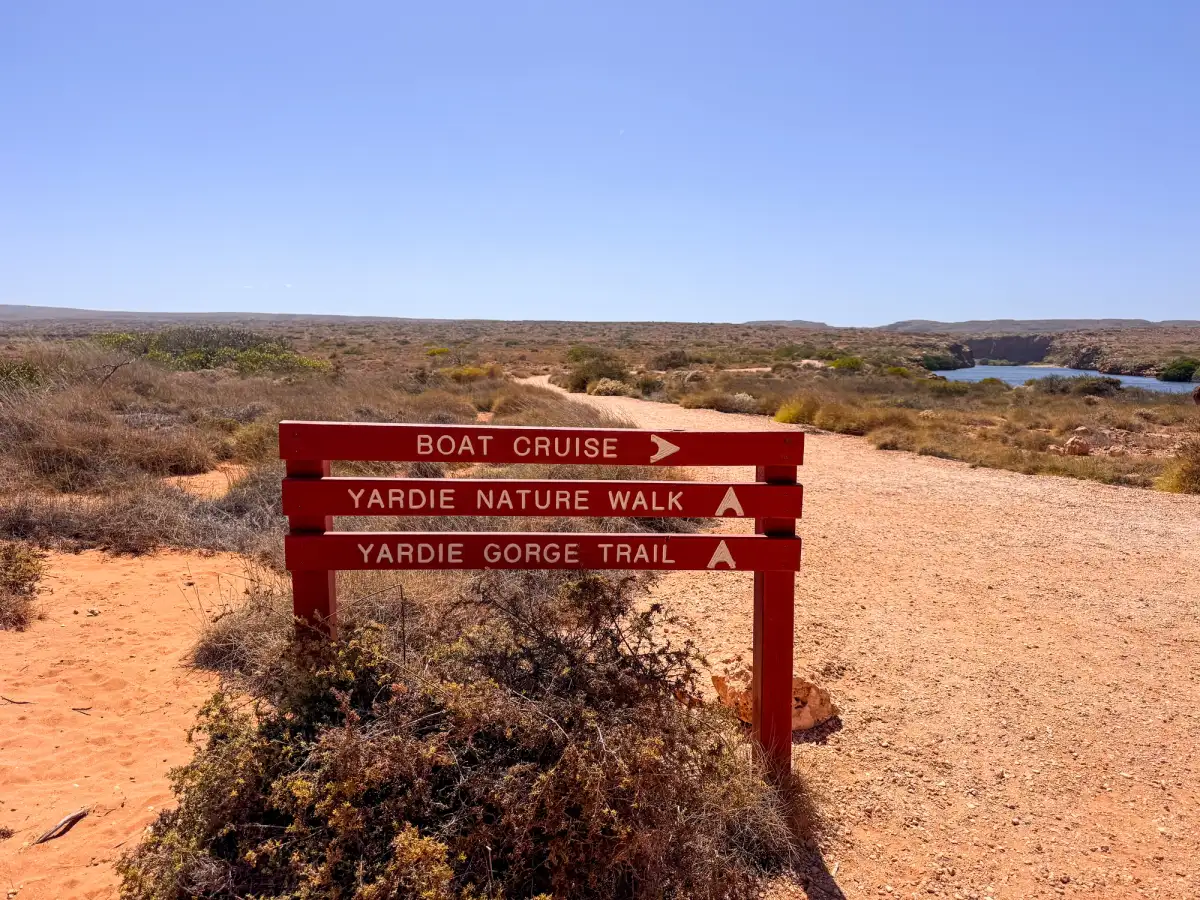 sign with hiking trails