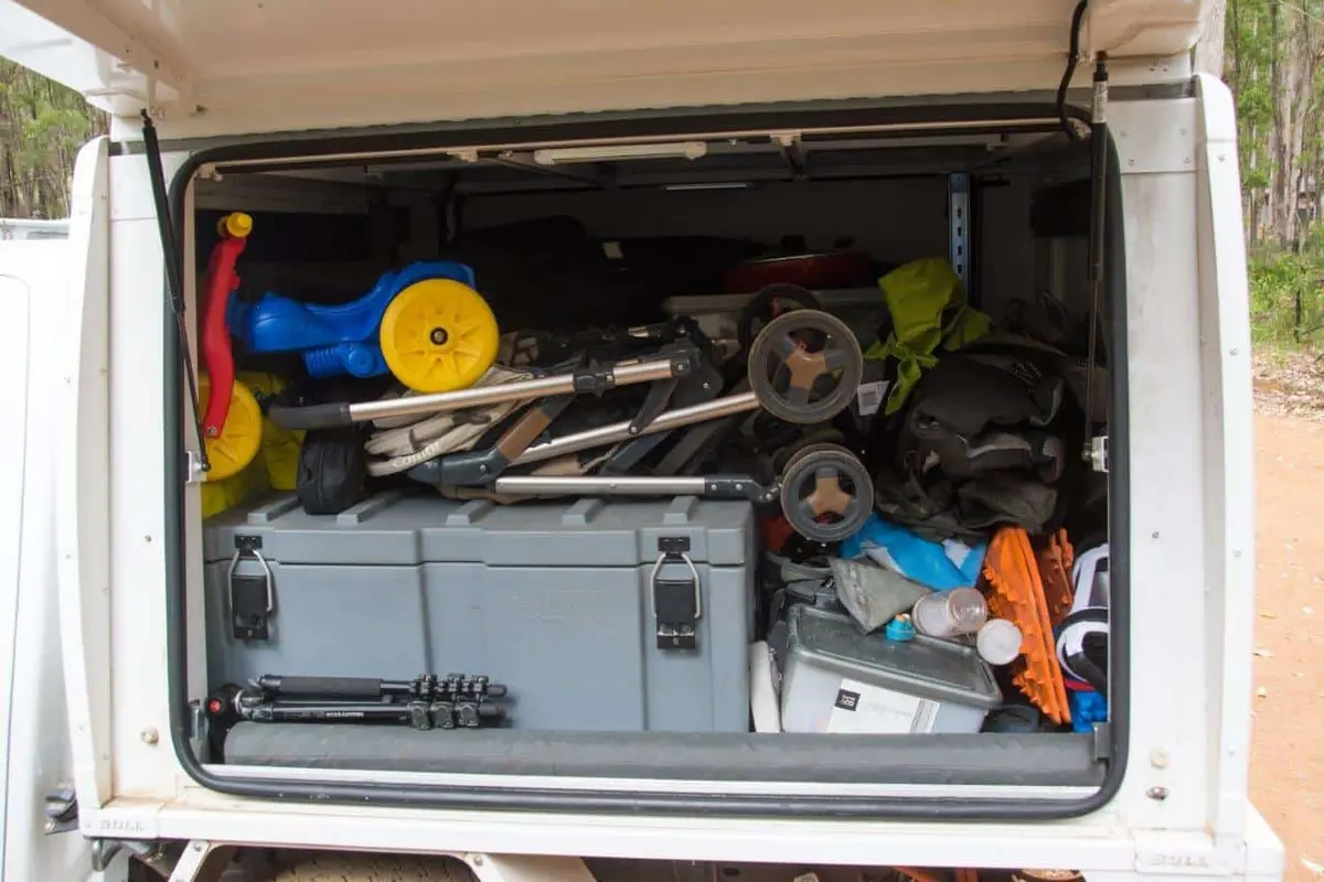 Lots of storage in the canopy