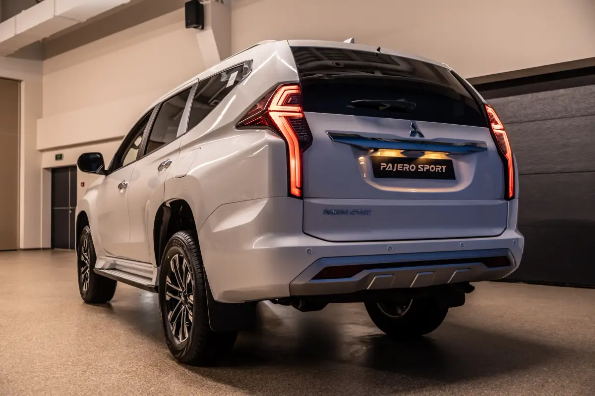 rear of a mitsubishi pajero sport