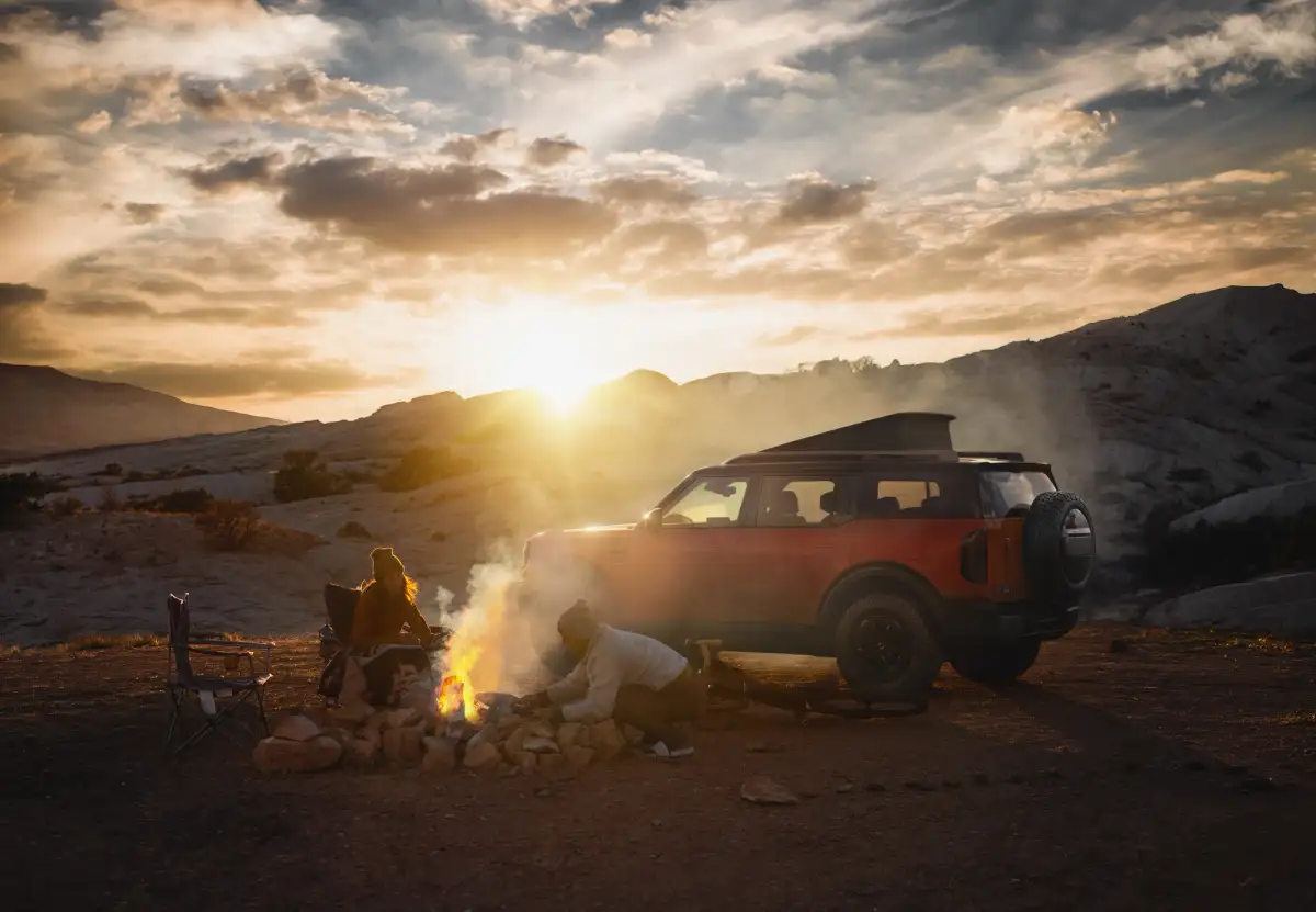 2027 Ford Bronco Basecamp at a campsite