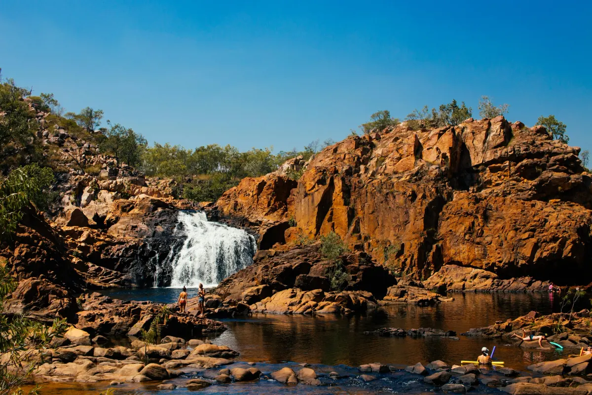 a waterfall in the outback