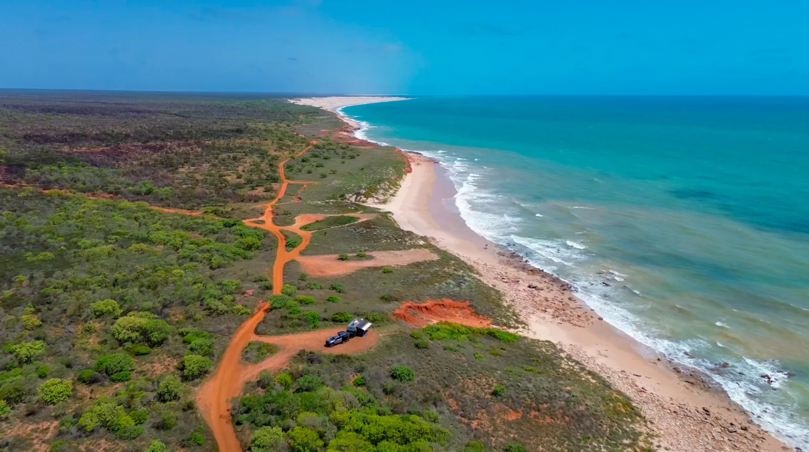 Free camping in caravan in Australian outback