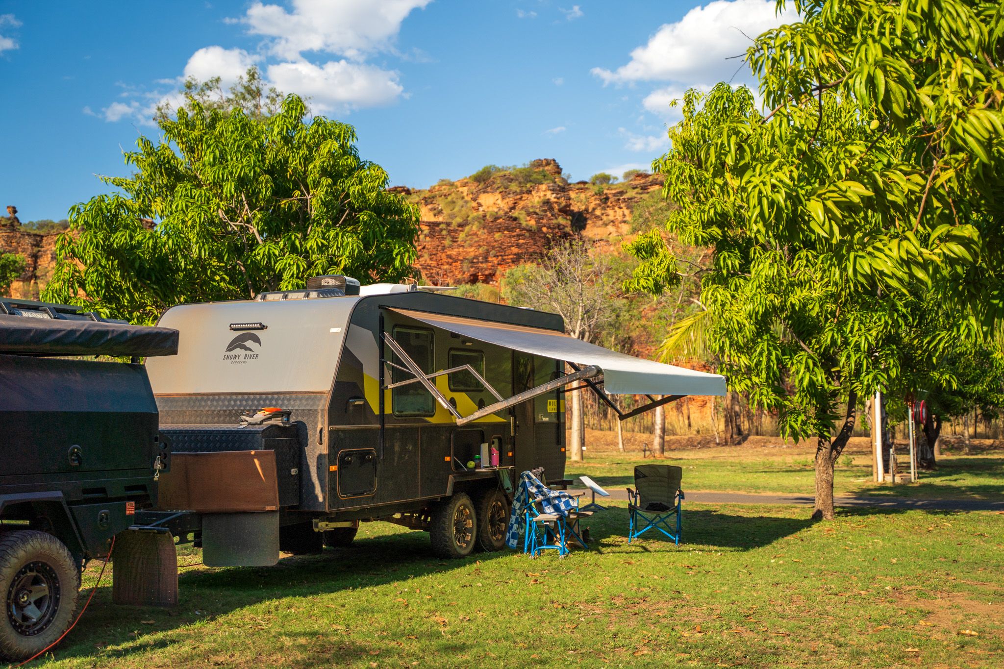 A caravan park in Alice Springs