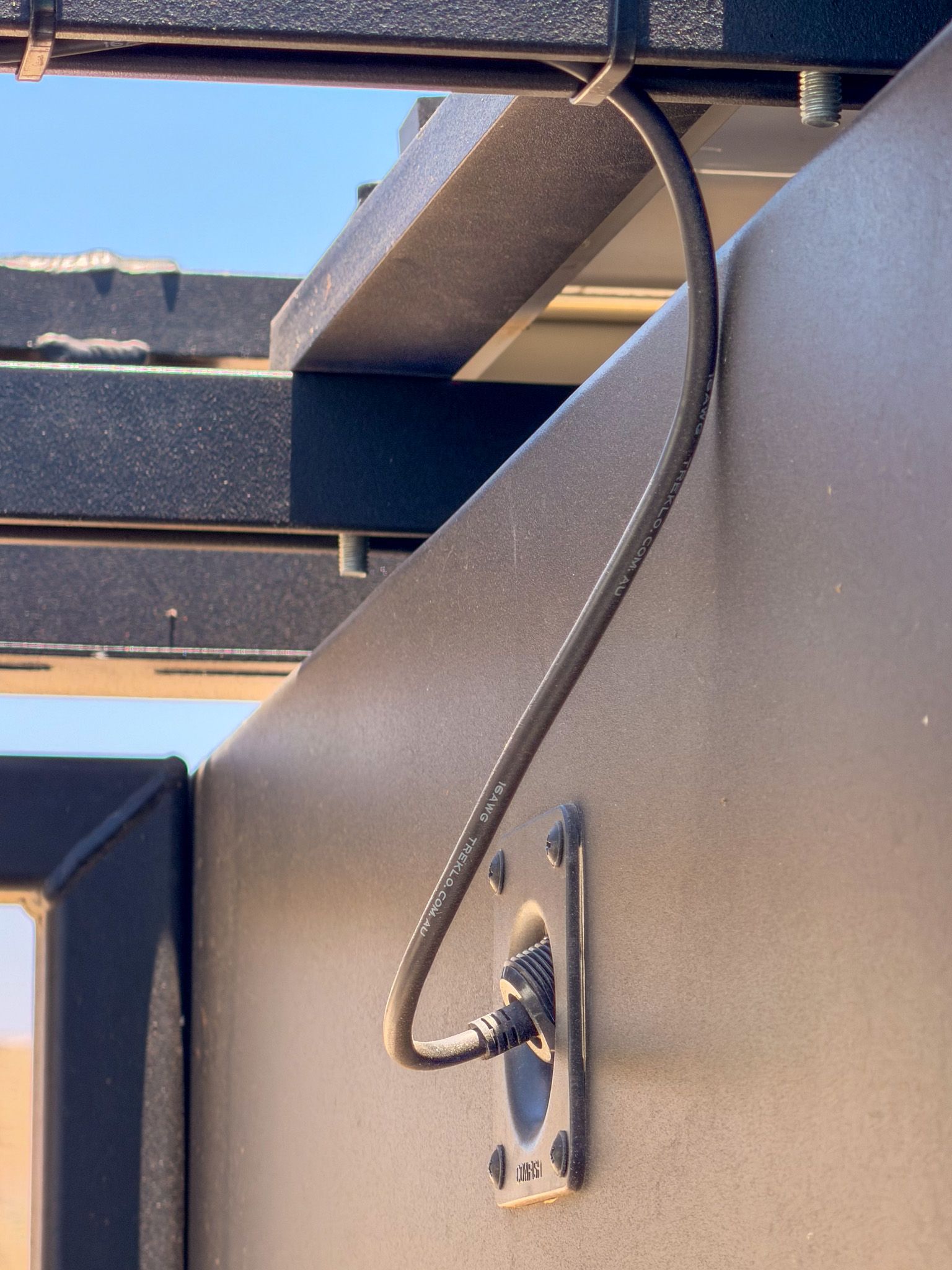 Starlink mount wiring on a vehicle