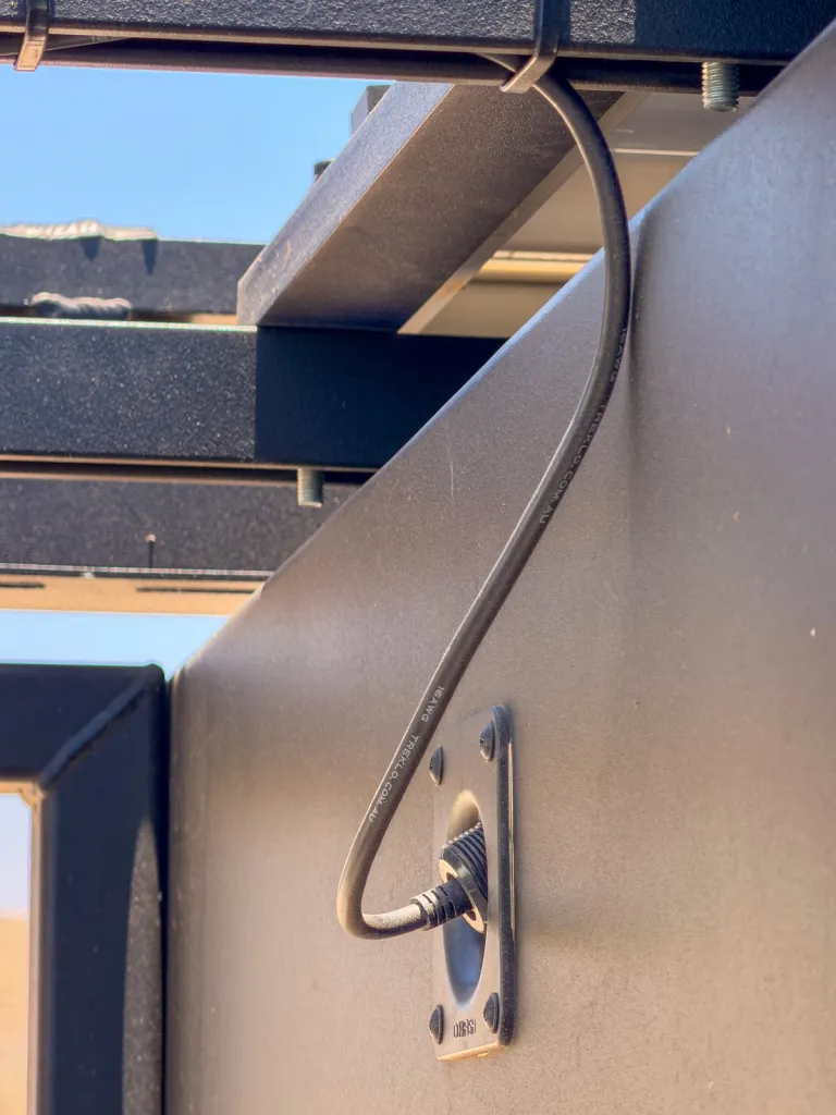 Starlink mount wiring on a vehicle