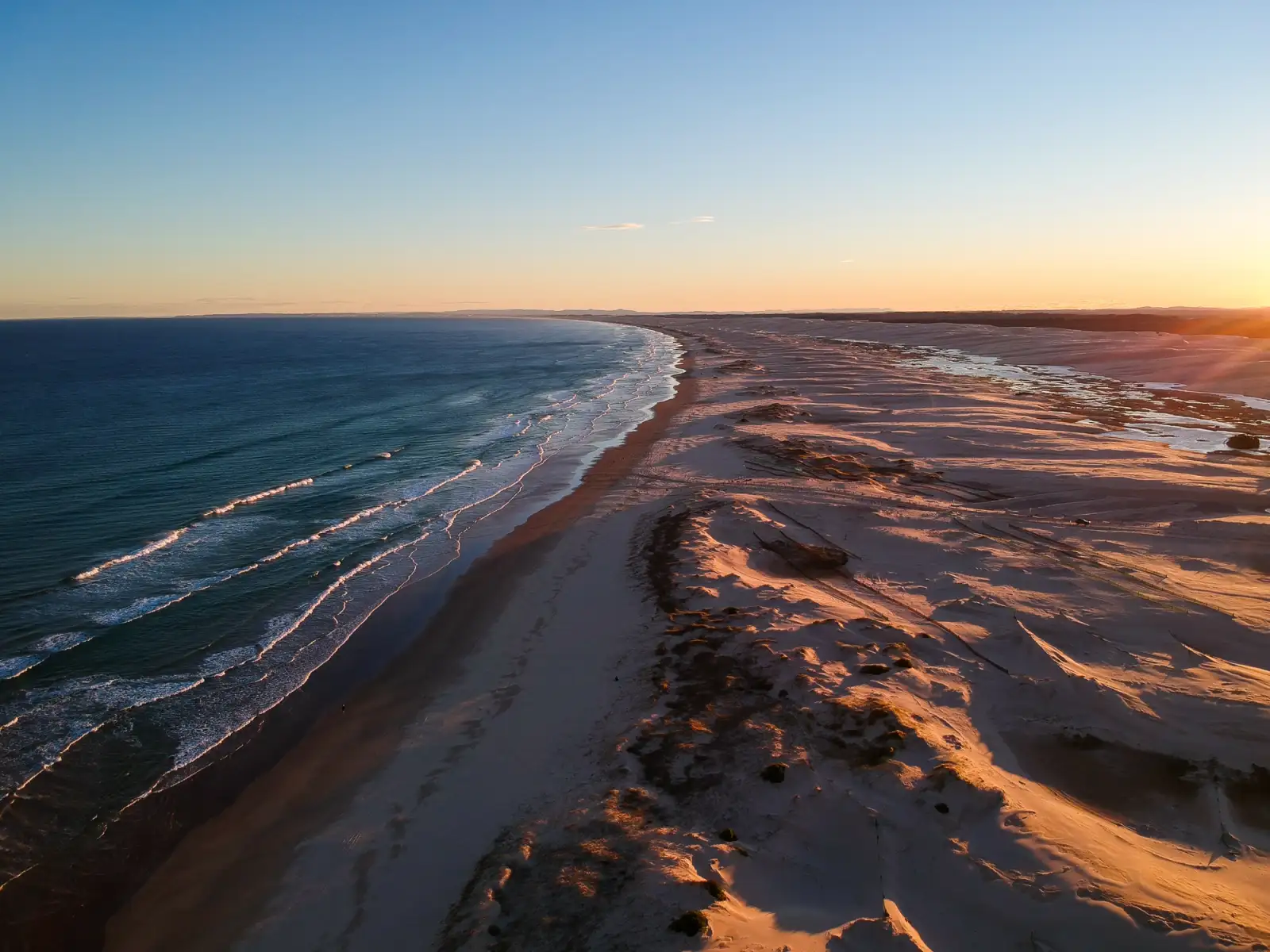 Stockton Beach aerial view