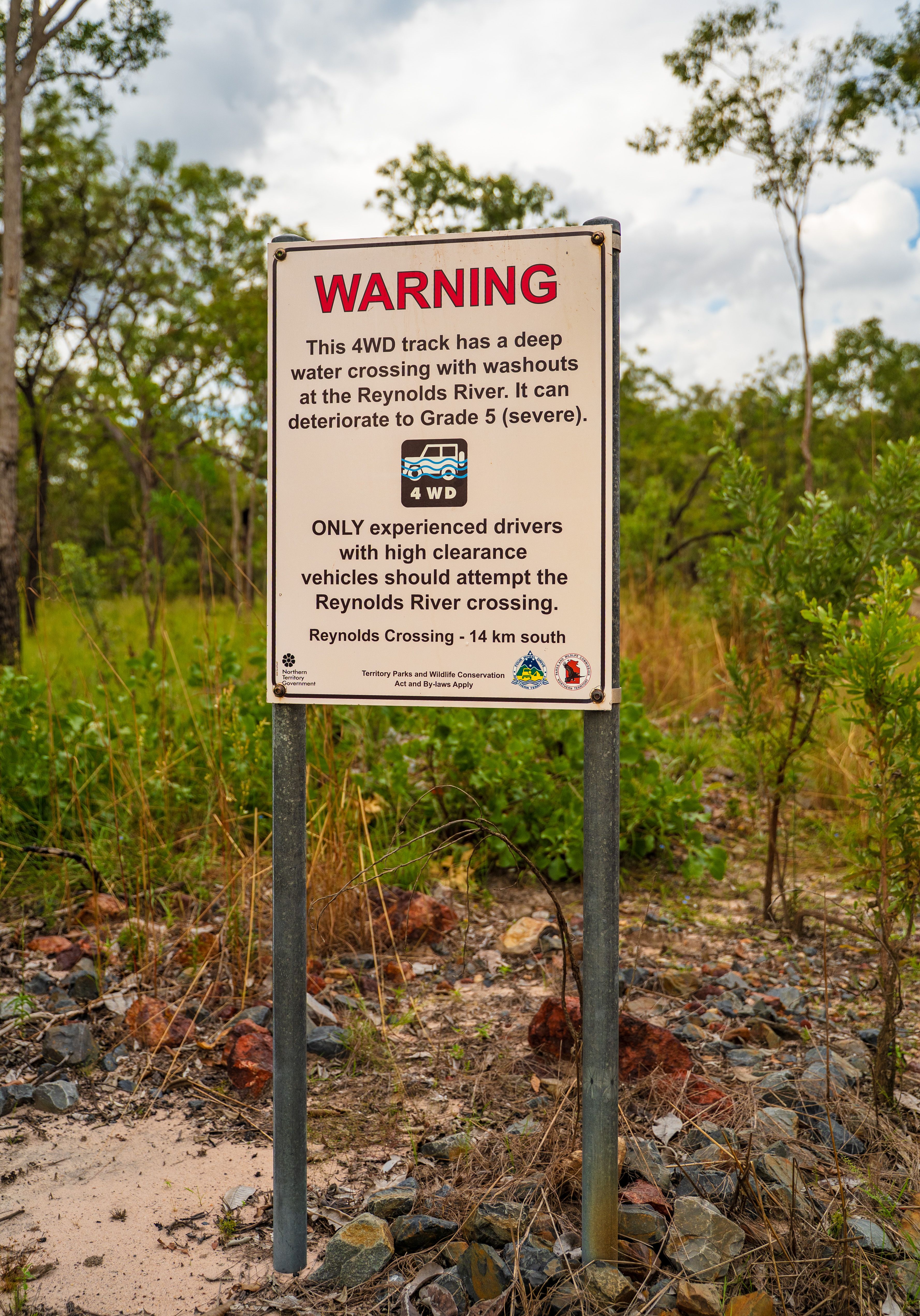 Warning sign in Outback Australia