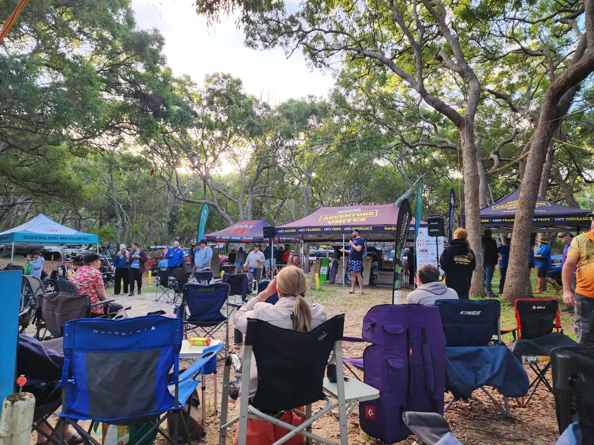 club 4x4 talking at thank you dinner event 4wd qld