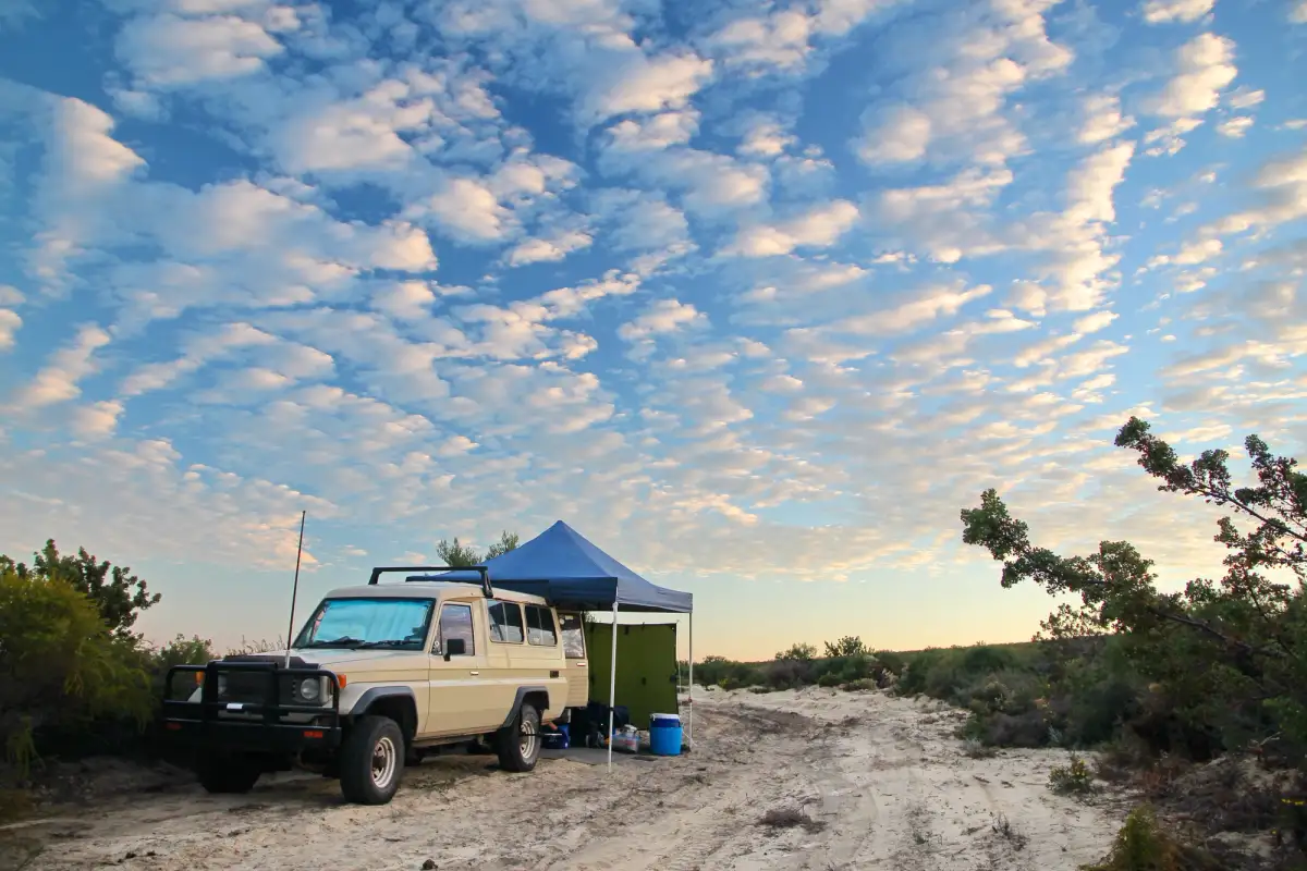 A 4X4 set up for camping