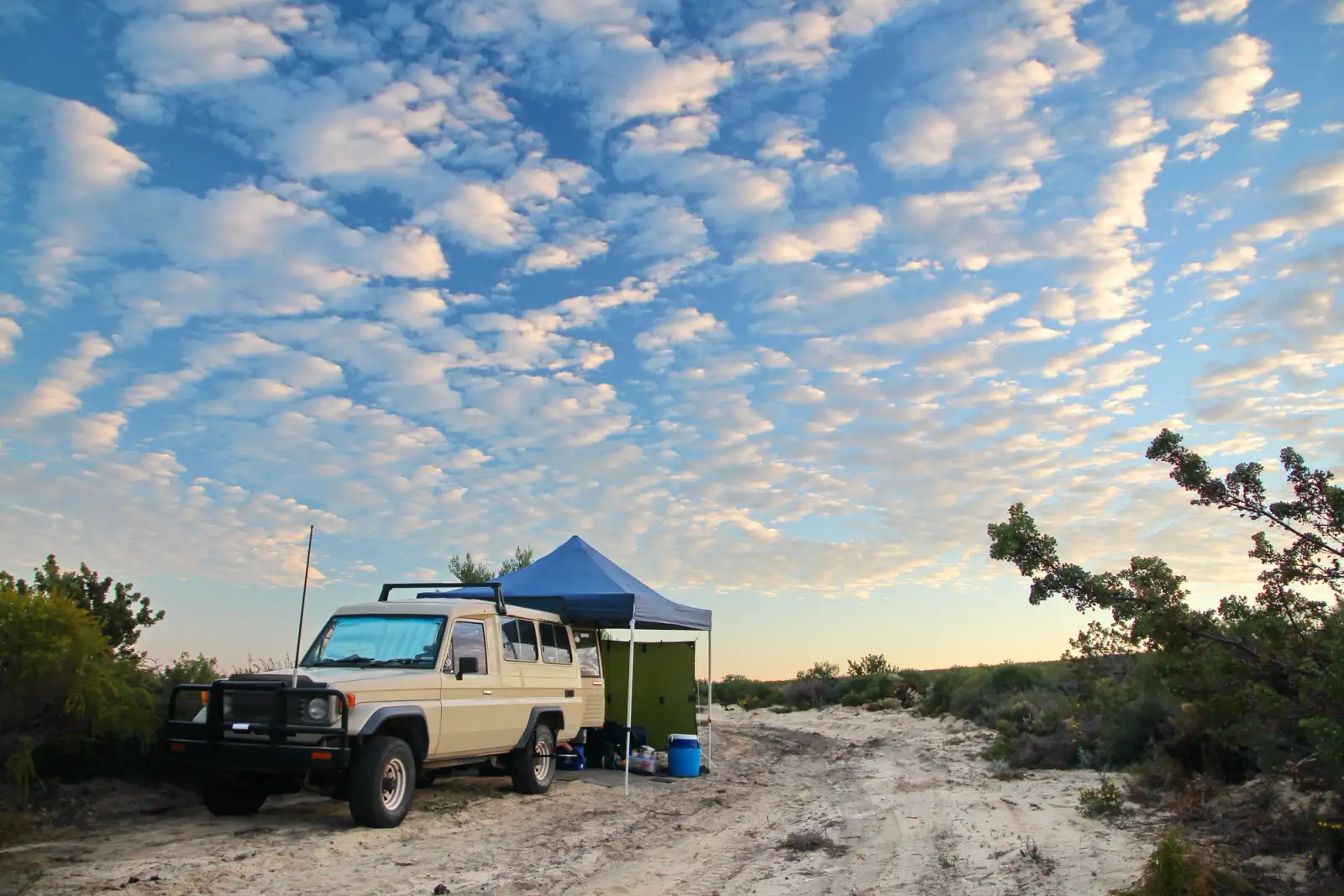 A 4X4 set up for camping