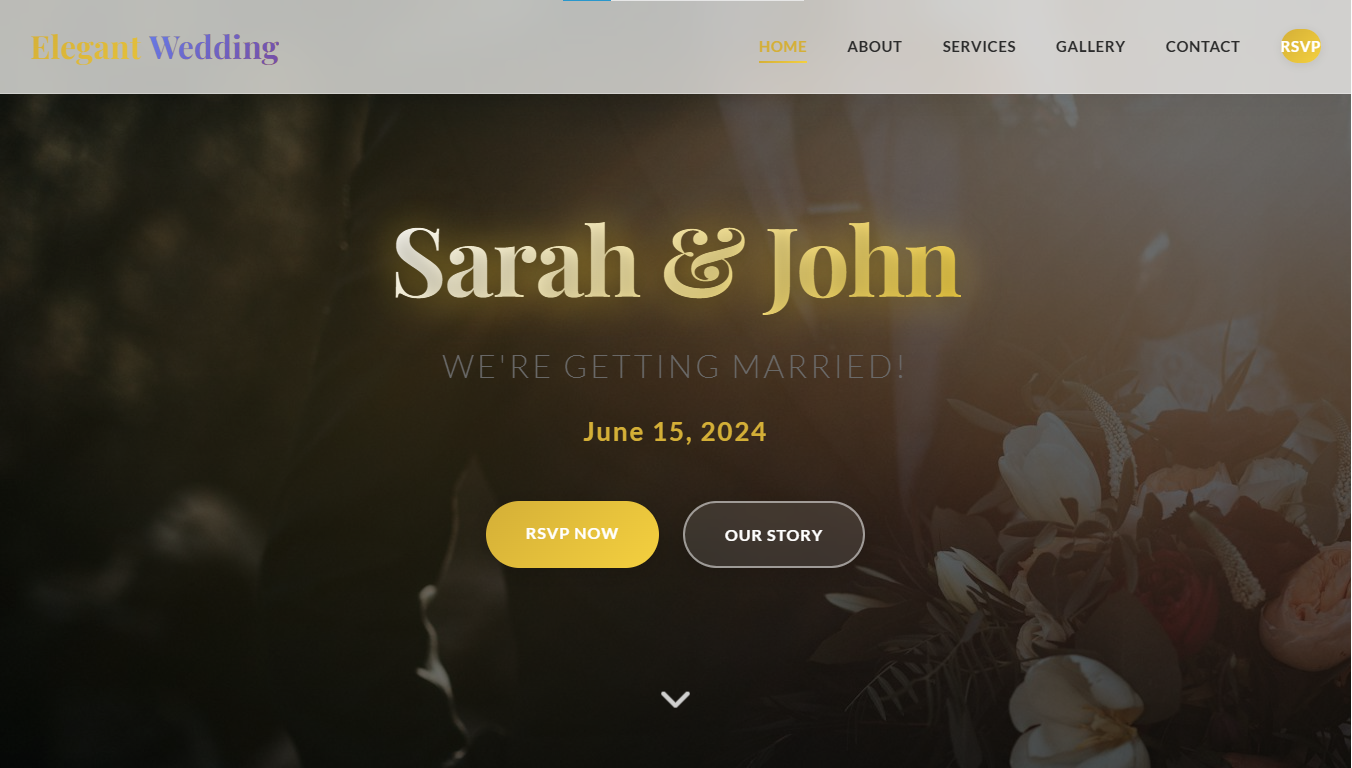 Elegant Wedding — Minimalist Multipage Celebration Template