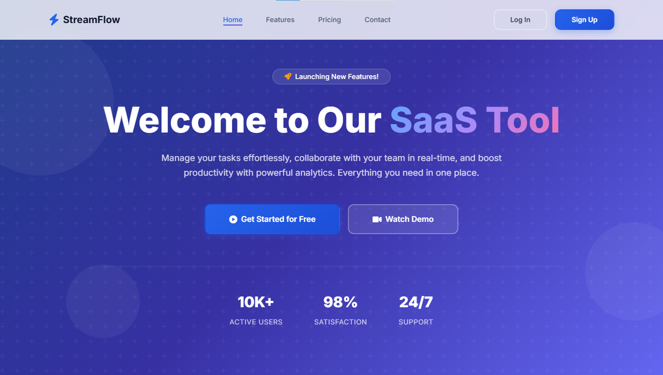 SaaS Landing — Premium Modern Software Template