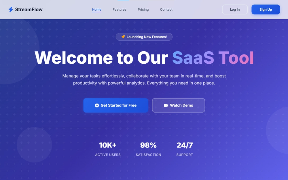 SaaS Landing — Premium Modern Software Template