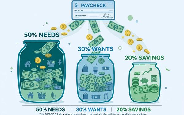 50/30/20 Budget Rule Explained: A Simple Way to Split Your Paycheck (2026)