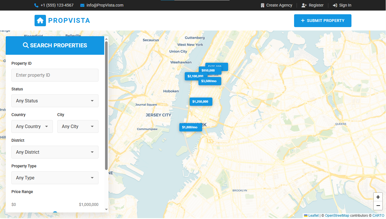 PropVista — Premium Real Estate Website Template