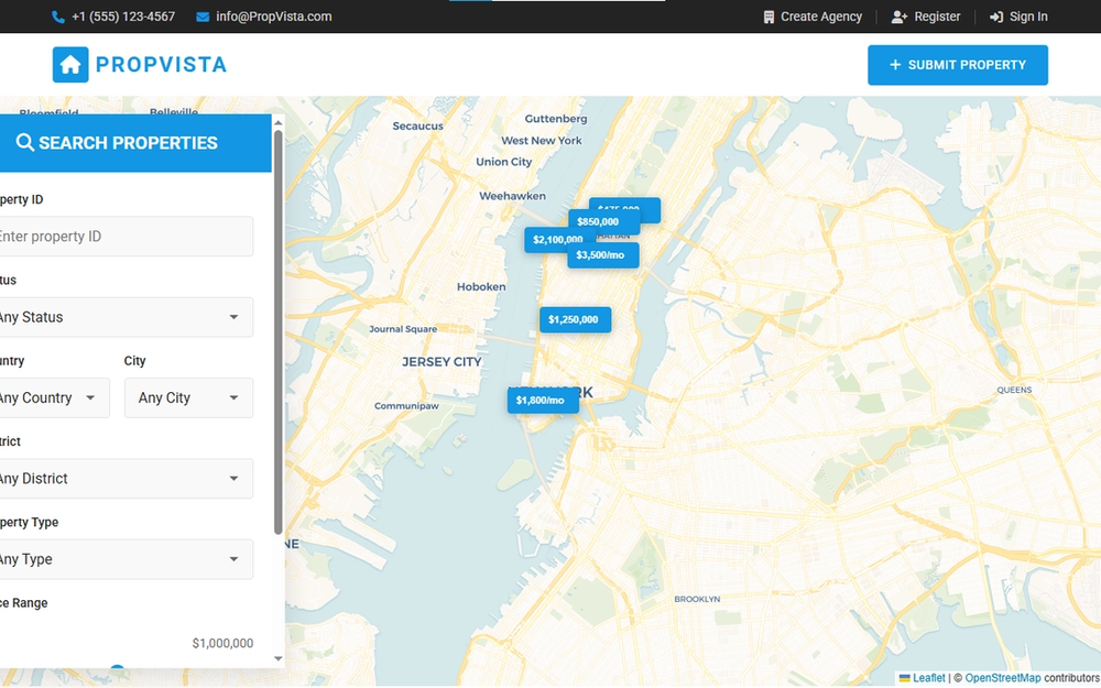 PropVista — Premium Real Estate Website Template