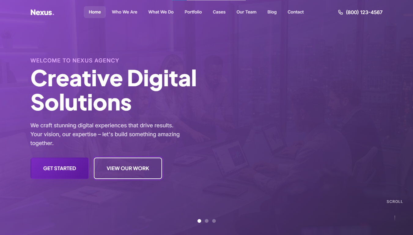 Nexus Agency — Premium One-Page Business Template