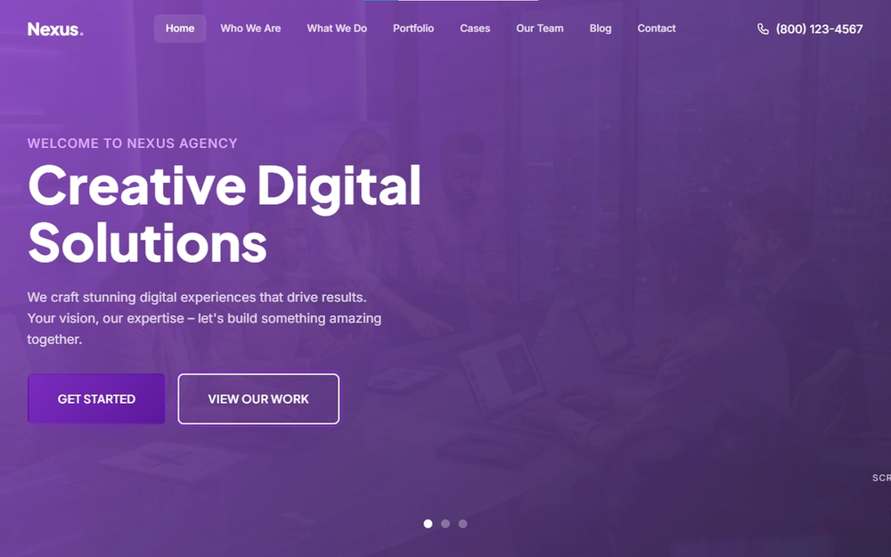 Nexus Agency — Premium One-Page Business Template