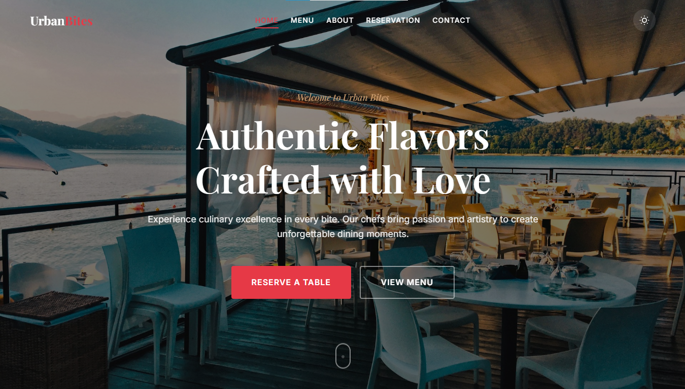 Urban Bites — Premium Restaurant & Dining Template
