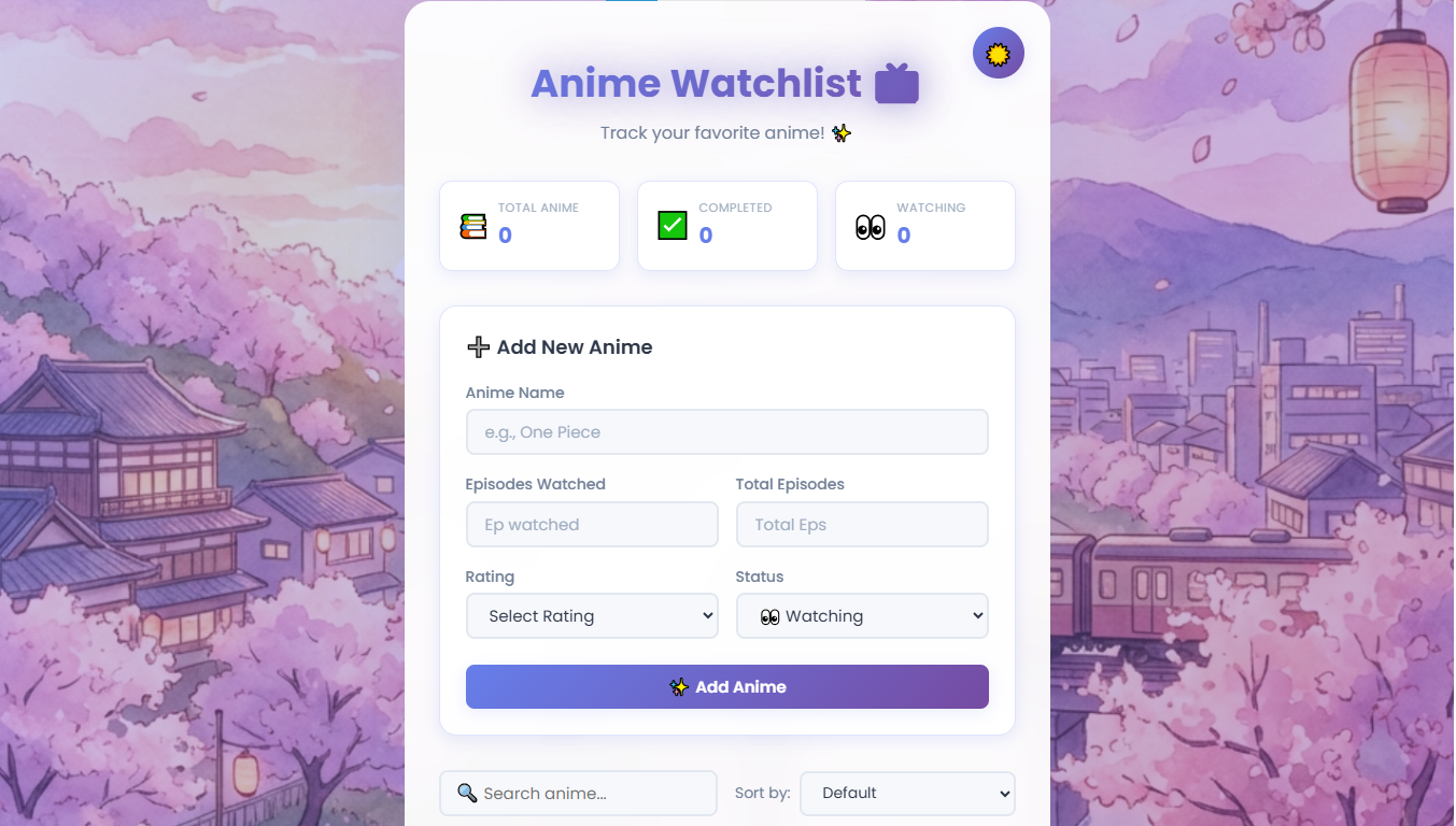 Anime Watchlist — Personal Tracking & Discovery Template