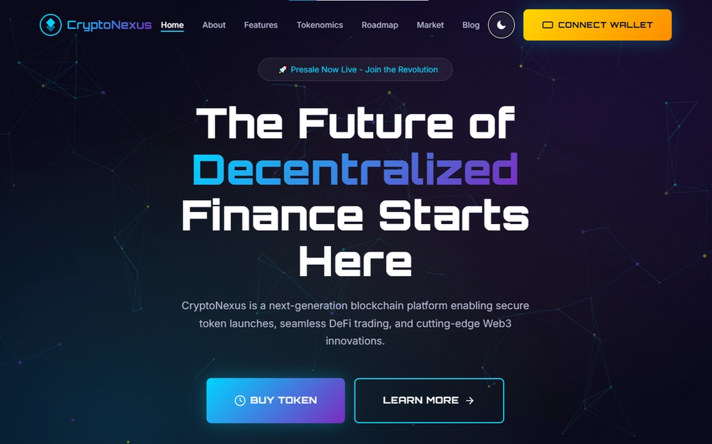 CryptoNexus — Premium ICO & DeFi Multipage Template