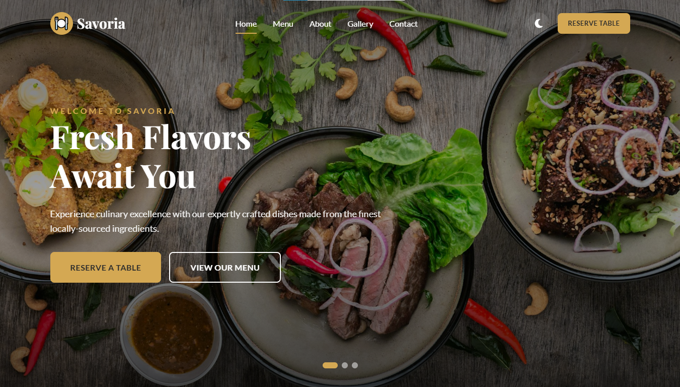 Savoria — Premium Restaurant Website Template