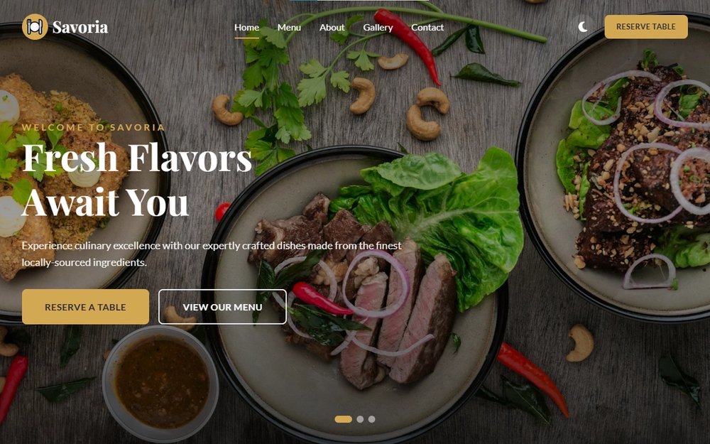 Savoria — Premium Restaurant Website Template