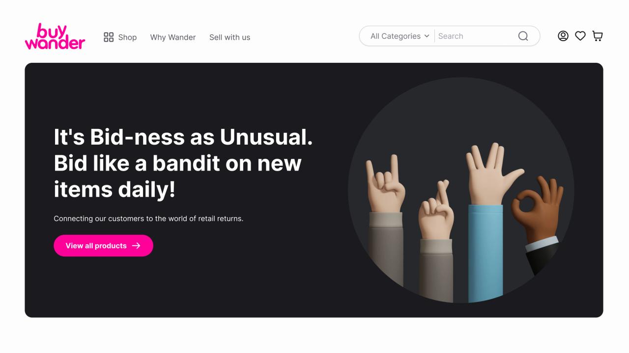 BuyWander website