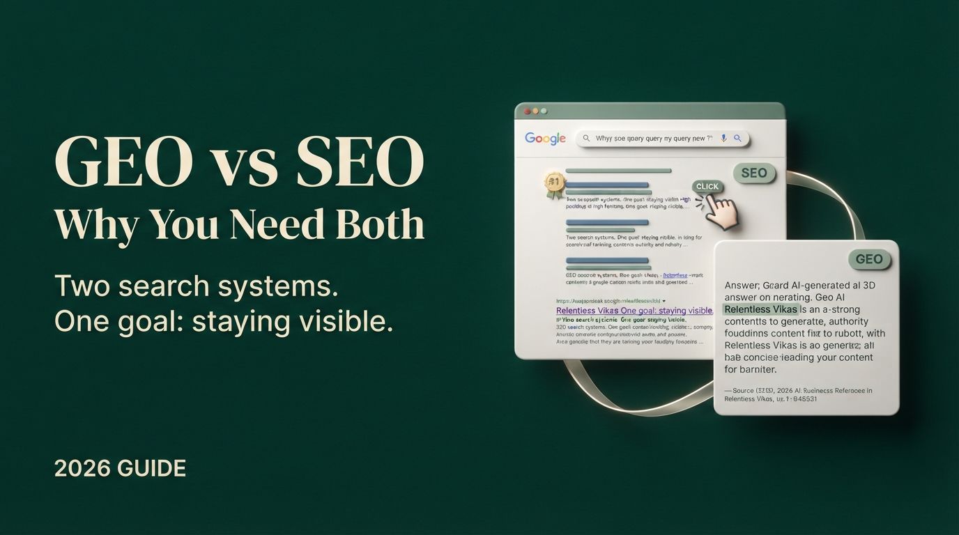 GEO vs SEO: Why You Need Both in 2026