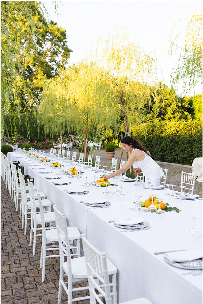 Organizzazione di una cena ad un evento in esterno